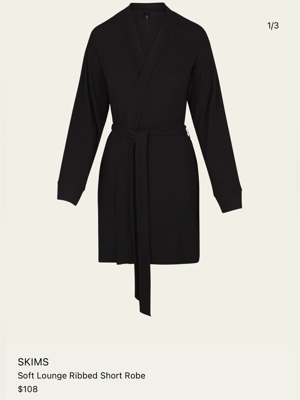 SKIMS
Soft Lounge Ribbed Short Robe